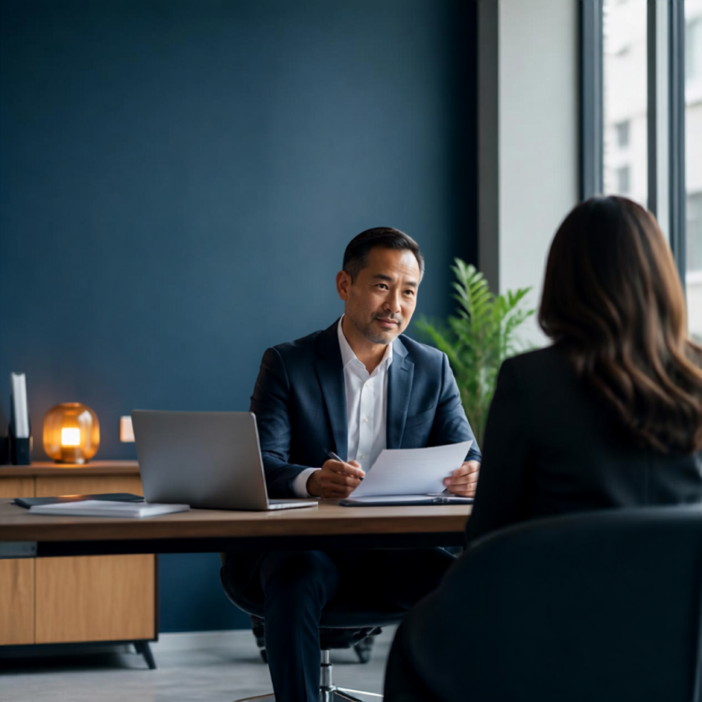 Professional one on one candidate screening between the recruiter and the candidate