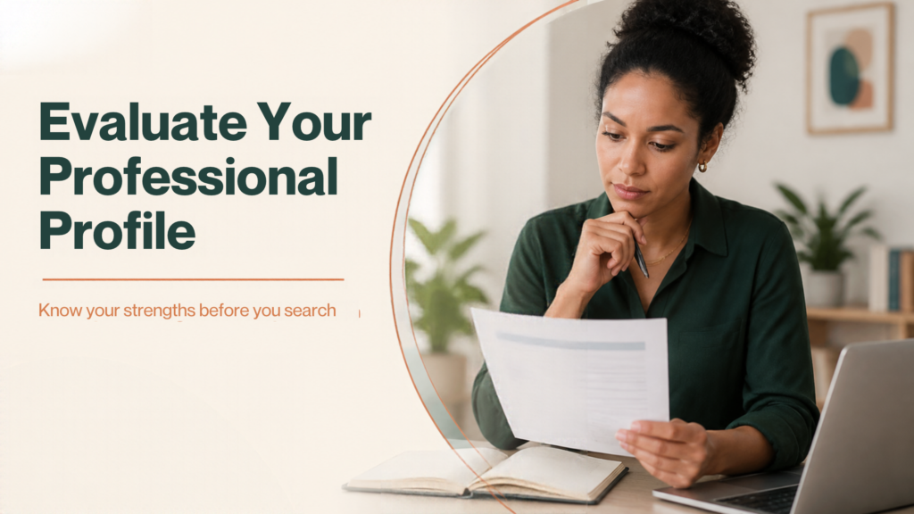 A candidate is looking at her CV and she is trying to evaluate her strengths and weaknesses.
