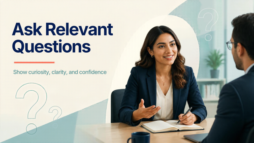 Candidate asking questions to the recruiter after the interview