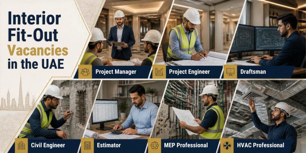 A group of images with all the vacancies together like a collage